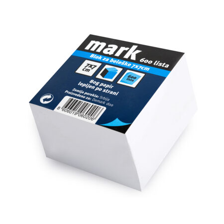 Blok za beleške 7x7 cm MARK 600 lista, lajmovan  060206