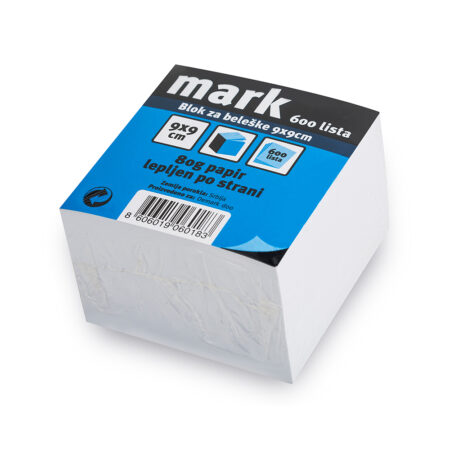 Blok za beleške 9x9x5cm MARK 600 lista, lajmovan  060183