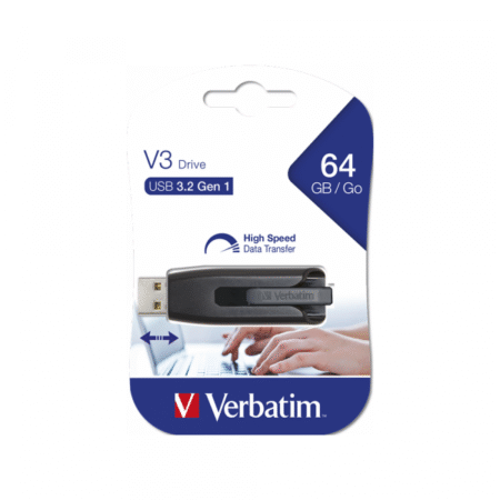 Flash USB 64GB Verbatim 3.2 V3 Black (49174)