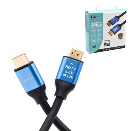 Kettz HDMI kabl V2.0 gold 3m KT-HK2.0-3M
