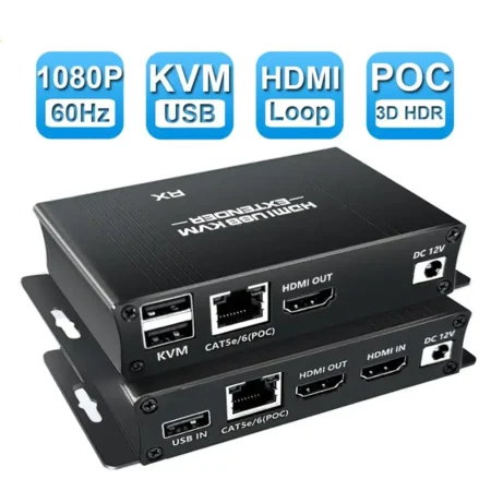 Kettz KT-HDEX60M HDMI KVM USB Ekstender Cat5e67