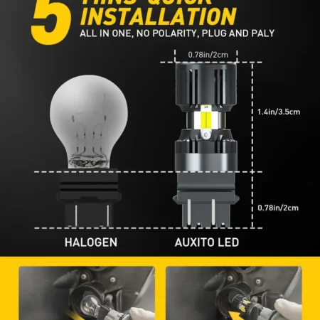 AUXITO CANBUS 31563157 LED bele sijalice 3157-4KP8-JM- W2-AUXITO-PQ – 4000LM