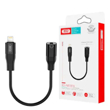 XO Audio adapter NB181A Lighting na 3.5mm (punjenje + audio transfer)