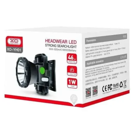 XO Punjiva naglavna lampa YH01 600mah