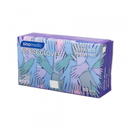 Rukavice  NITRIL bez pudera Sinomedic S 1/100 plave