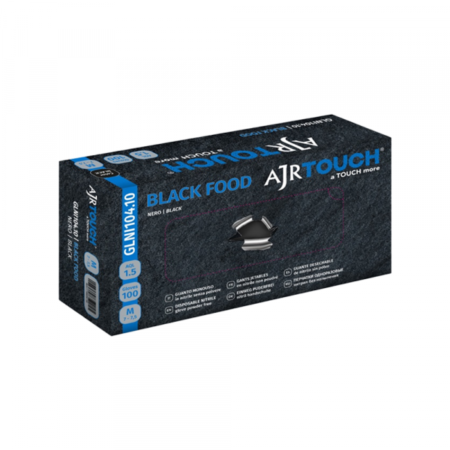 Rukavice  NITRIL bez pudera AJR Touch XL 1/100 crne