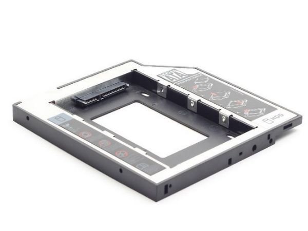 MF-95-01 Gembird Fioka za montazu 2.5 SSD/SATA HDD(do 9.5mm) u 5.25 leziste u Laptop umesto optike - Slika 4