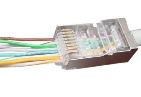 LC-PTF-01/10 Gembird Universal pass-through CAT5 FTP plug 8P8C cena pakovanja (10kom u pakovanju)