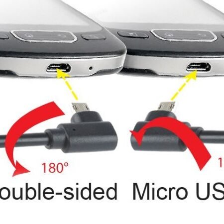 CCB-USB2-AMmDM90-6 Gembird USB 2.0 AM to Double-sided right angle Micro-USB cable, 1.8M FO