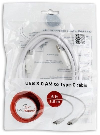 CCP-USB3-AMCM-6-W Gembird 3A/36W USB 3.0 AM to Type-C cable (AM/CM), 1.8 m, white - Slika 3