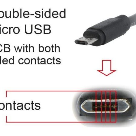 CC-USB2-AMmDM-6 Gembird USB 2.0 AM to Double-sided Micro-USB cable, black, 1,8m