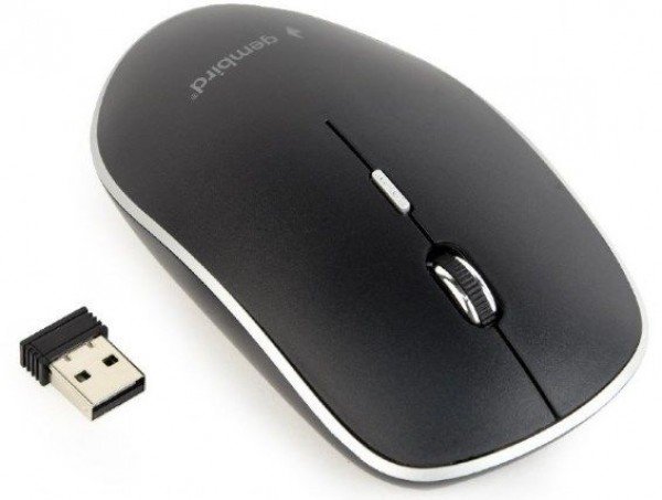 MUSW-4B-01 Gembird Bezicni mis 2,4GHz opticki USB 800-1600Dpi black 115mm, visina-30mm fok