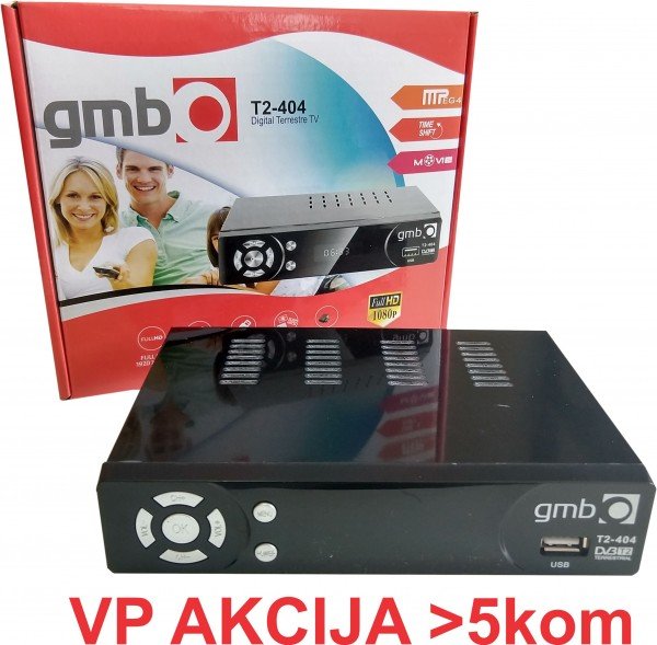 GMB-T2-404 **DVB-T2 SET TOP BOX USB/HDMI/Scart/RF-out, PVR, Full HD, H264,hdmi-kabl,RF modulator1262 - Slika 2