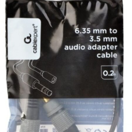 A-63M35F-0.2M Gembird 6.35mm to 3.5mm audio adapter cable, 0.2m