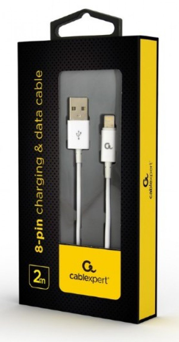 CC-USB2P-AMLM-2M-W Gembird 8-pin charging and data cable, 2m, white - Slika 2