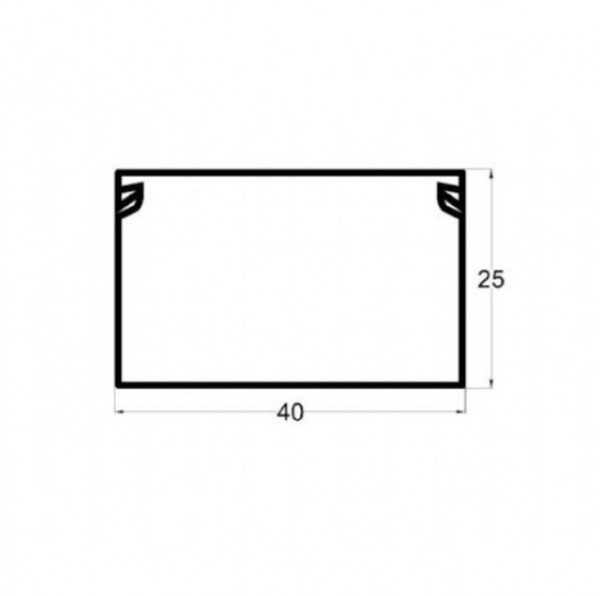 Kanalica ME-40x25mm 2m samolepljiv kablovski kanal PVC - Slika 3
