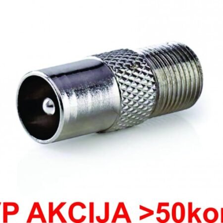 CON-FC-025 ** F female to IEC male adaptor, Zinc Alloy 25kom pakovanje (16)