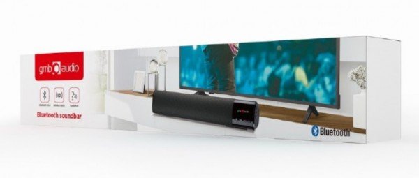 SPK-BT-BAR400-01 Gembird Bluetooth speaker soundbar 2x5W FM, USB, SD, AUX, mikrofon, black - Slika 3