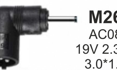 NPC-AC08 (M26) Gembird konektor za punjac 65W-19V-2.37A, 3.0x1.1mm