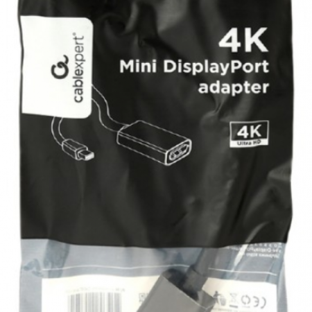 A-mDPM-DPF4K-01 Gembird 4K Mini DisplayPort to DisplayPort adapter cable, black A