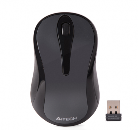 A4-G3-280A A4Tech V-Track bezicni opticki mis 2.4GHz 125Hz/1000Dpi Glossy grey, 102mm, USB