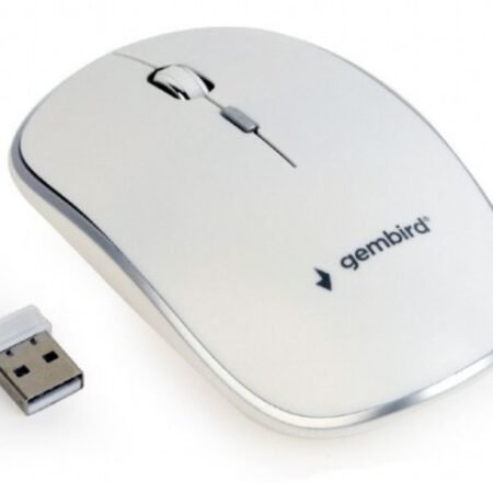 MUSW-4B-01-W Gembird Bezicni mis 2,4GHz opticki USB 800-1600Dpi white 115mm, visina-30mm