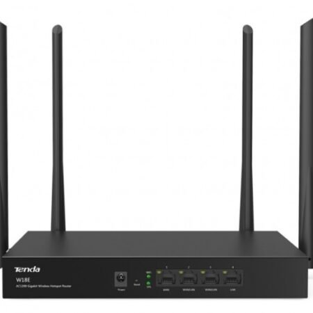 Tenda W18E AC1200 wireless dual band ruter 2.4+5GHz, 1W/3L, Gbit, 128mb, 4x5dBi 12v/1a 50users 300m2