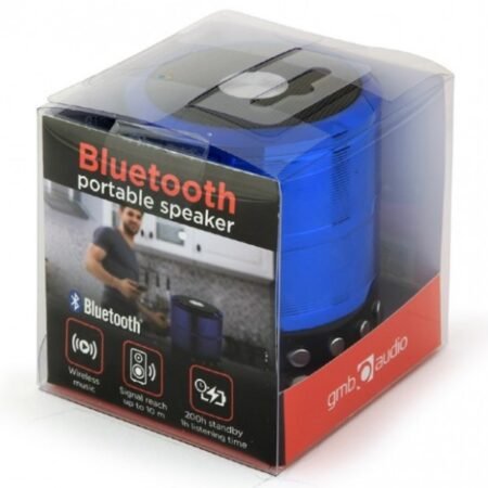 SPK-BT-08-B Gembird Portable Bluetooth speaker +handsfree 3W, FM, microSD, AUX, blue FO