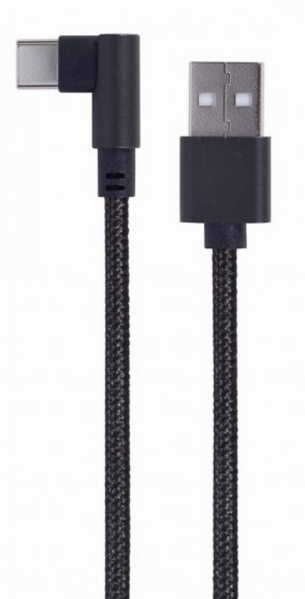CC-USB2-AMCML-0.2M Gembird pod uglom USB Type-C kabl za punjenje i prenos podataka, 0.2 m, black - Slika 3