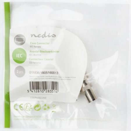 CSGP40922ME IEC zenski konektor, Nickel Plated, 75ohm, 7mm (pakovanje 2kom)