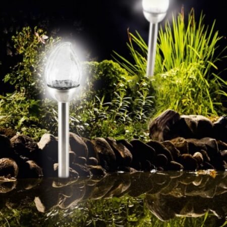 Solarna bastenska lampa sa staklenom glavom MX815, Ni-MH akumulator 1.2V - 600 mAh, 80x380 mm