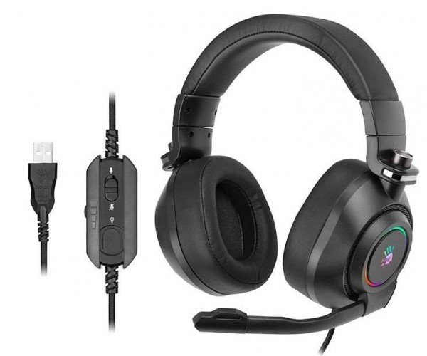 A4-G580 A4Tech Bloody gejmerske slusalice sa mikrofonom, 7.1 SURROUND, 50mm/16ohm, color LED, USB - Slika 2