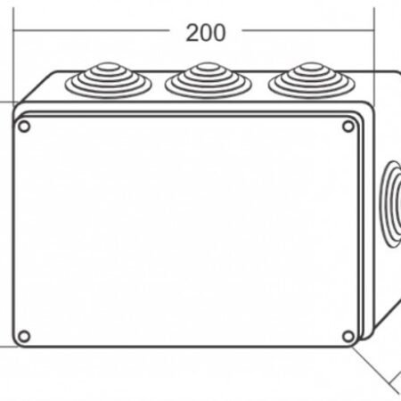 Razvodna kutija ME-KII200x100x70mm (8 uvodnica) IP65