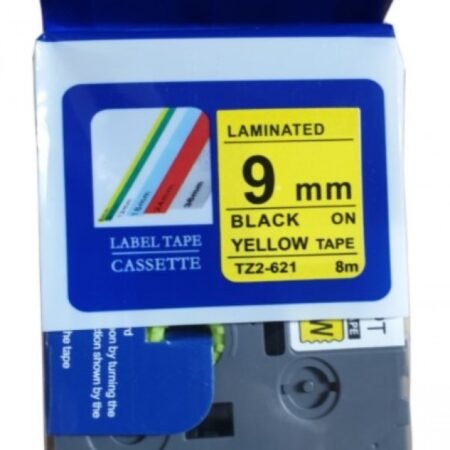 Traka TZ2-621 9mm Crno zuta traka, 8m (e110vp i h108p)