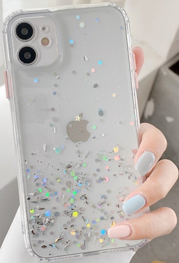 MCTK6-SAMSUNG S21 Plus * Furtrola 3D Sparkling star silicone Transparent (89) - Slika 2