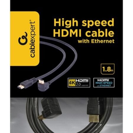 CC-HDMI490-6 Gembird HDMI kabl 4K UHD, Ethernet, konektor pod uglom 90 stepeni 1,8m A