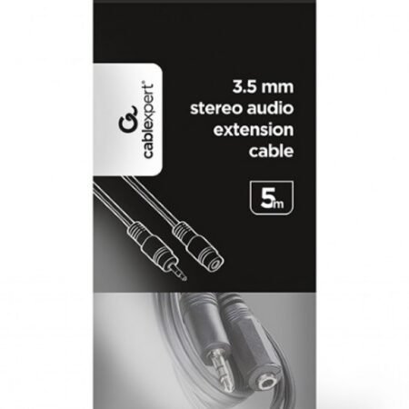 CCA-421S-5M Gembird 3.5mm stereo plug to 3.5mm stereo socket extension kabl 5m