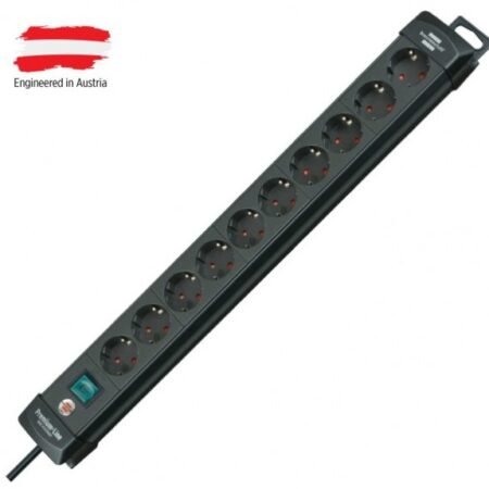 Produzni kabl sa 10 uticnica 3metara, 1.5mm2 crni brennenst 6110010