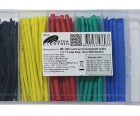 ME-100C set 6 termoskupljajucih buzira 1,5-13 miks boja 10cm