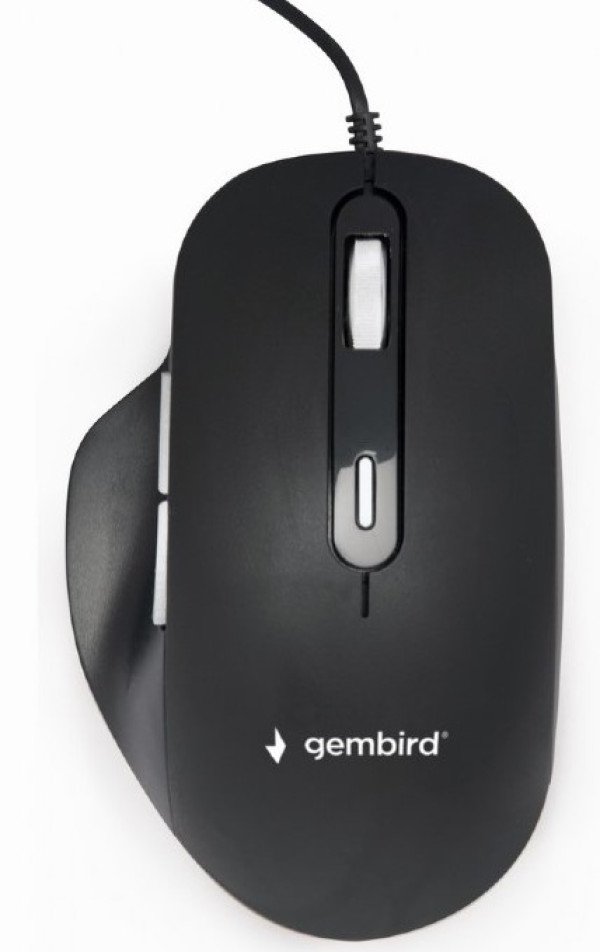 MUS-6B-02 Gembird RGB Opticki mis 1200-3600Dpi 6-button black 122mm USB - Slika 3