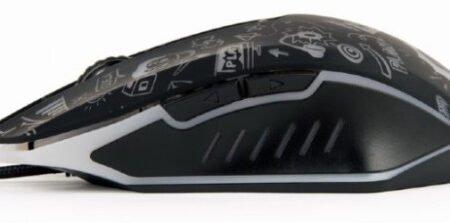 MUS-6B-GRAFIX-01 Gembird LED Opticki mis 1200-3600Dpi 6-button black 130mm USB