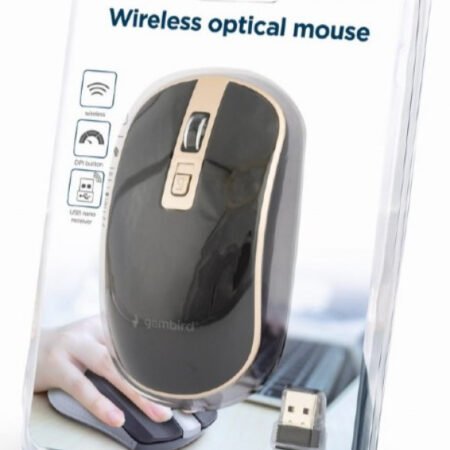 MUSW-4B-06-BG Gembird Bezicni mis 2,4GHz opticki USB 800-1600Dpi black/gold 115mm FO