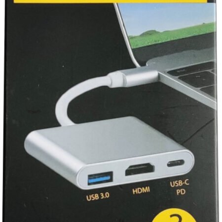 A-CM-HDMIF-05 ** Gembird TYPE-C TO HDMI + USB3.0 + PD ALUMINIUM ( 735)