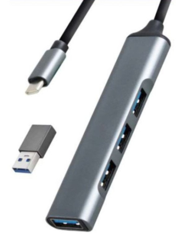 UHB-U3P4-05 ** Gembird HUB Type-C+A to 4*USB3.0 Aluminum ( 688) - Slika 4