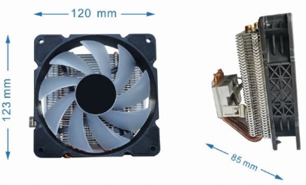 CPU-HURACAN-ARGB-X140 * Gembird UNI kuler 100W 120mm.Fan +/-1600rpm 26dBa LGA 775/115x/1200/AMD - Slika 2