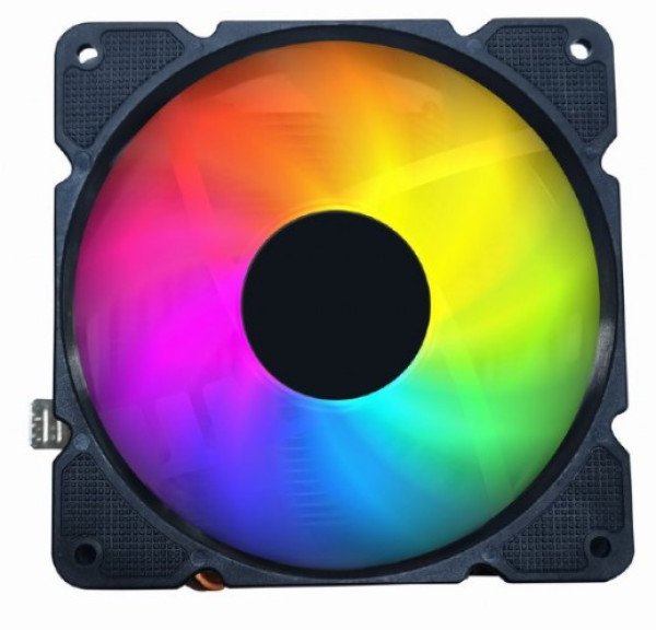 CPU-HURACAN-ARGB-X140 * Gembird UNI kuler 100W 120mm.Fan +/-1600rpm 26dBa LGA 775/115x/1200/AMD