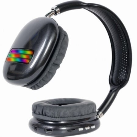 BHP-LED-02-BK Gembird Bluetooth stereo Slusalice sa mikrofonom Bt V5.0 400mAh/32Ohm, 2h Li-ion Crne