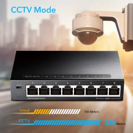 Cudy GS108 metalni 8-Port Gbit desktop Switch, 8x RJ45 10/100/1000