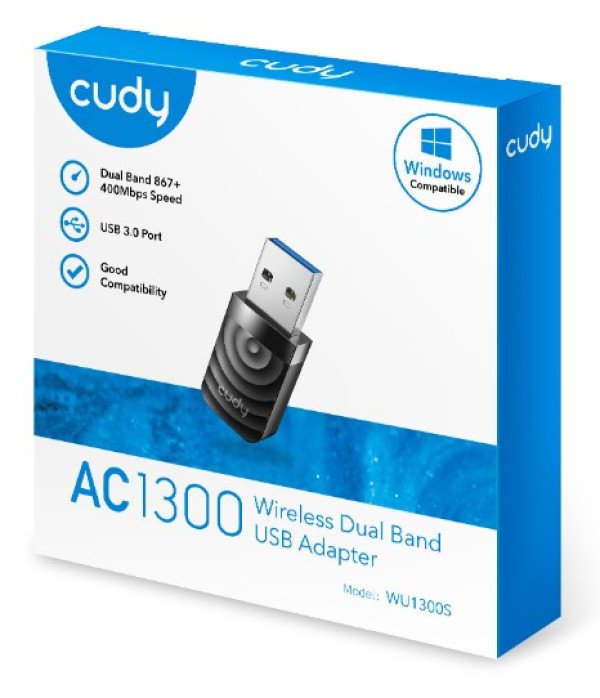 Cudy WU1300S AC1300 WiFi Dual Band USB3.0 MINI adapter, 2.4+5Ghz, 20dBm, 2dBi longe range - Slika 3