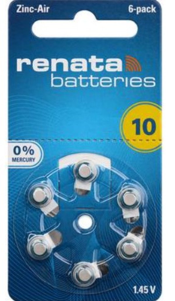 Renata baterija ZA10 1,45V Zink-Air baterija za SLUSNI APARAT,PAK6 (cena po kom.) - Slika 2